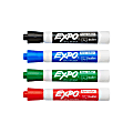 EXPO® Low-Odor Dry-Erase Markers, Bullet Point, Assorted Colors, Pack Of 4