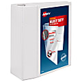 Avery® Heavy-Duty View 3 Ring Binder, 5" One Touch EZD® Rings, White, 1 Binder