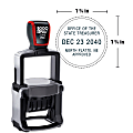 Custom 2000 Plus® PrintPro™ R20456D Self-Inking Heavy Duty Dater/Date Stamp, 1 Color, 1-3/4" Round/Circle 1 thumbnail image
