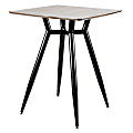Lumisource Clara Mid-Century Modern Counter Table, Square, Walnut/Black 1 thumbnail image
