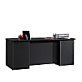 Sauder® Via Executive 71 1/2"W Computer Desk, Bourbon Oak/Soft Black 1 thumbnail image
