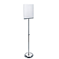 Azar Displays Vertical Pedestal Sign Holder, 45"H x 11"W x 15"D, Clear/Silver