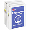 Avery® Economy View Binder, 1" Ring, White, Pack Of 4 1 thumbnail image
