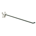 Azar Displays Metal Wire Hooks With Attached Backs, 7/8"H x 1-1/4"W x 12"D, Silver, Pack Of 50 Hooks