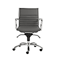 Eurostyle Dirk Faux Leather Low-Back Commercial Office Chair, Chrome/Gray 1 thumbnail image