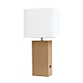 Lalia Home Lexington Table Lamp With USB Charging Port, 21"H, White/Beige 1 thumbnail image