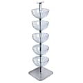 Azar Displays Tiered Bowl Floor Display With Flat Base, 5 Tiers, 14"D, Clear