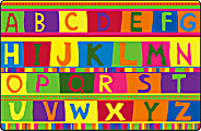 Flagship Carpets ABC Tapestry, 5' x 8', Multicolor 1 thumbnail image