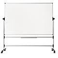 MasterVision® Earth Easy Clean Revolving Mobile Easel, 47 1/4" x 70 13/16", Silver 1 thumbnail image