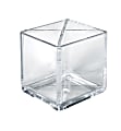 Azar Displays Deluxe Cube Bins, Small Size, 4" x 8" x 8", Clear, Pack Of 4 1 thumbnail image