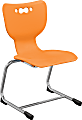 MooreCo Hierarchy Armless Cantilever Chair, 16" Seat Height, Orange