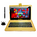 Linsay F10IPS Tablet, 10.1" Screen, 2GB Memory, 32GB Storage, Android 12, With 10" Golden Keyboard Case, Pop Holder And Pen Stylus