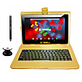 Linsay F10IPS Tablet, 10.1" Screen, 2GB Memory, 64GB Storage, Android 13, Golden Keyboard