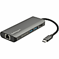 StarTech.com USB C Multiport Adapter - USB Type-C Travel Dock to 4K HDMI, 3x USB Hub, SD, GbE, 60W PD 3.0 Pass-Through - Mini Laptop Dock - Driverless - Windows macOS Chrome OS