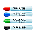 EXPO® Vis-?-Vis® Wet-Erase Chisel-Tip Markers, Assorted, Pack Of 4