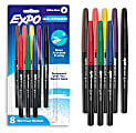 EXPO® Vis-A-Vis® Wet-Erase Fine-Tip Markers, Assorted Colors, Pack Of 8