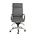 Eurostyle Gunar Pro Faux Leather High-Back Commercial Office Chair, Chrome/Gray 1 thumbnail image