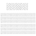 Teacher Created Resources Border Trim, Modern Farmhouse White Herringbone, 35’, Set Of 6 Packs 1 thumbnail image