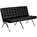 Flash Furniture HERCULES Flash Series LeatherSoft Loveseat with Curved Legs, Black 1 thumbnail image