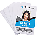 Advantus Blank PVC ID Cards - Printable - 2.13" x 3.38" Length - White - Polyvinyl Chloride (PVC) - 100 Pack 1 thumbnail image