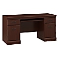 Bush Furniture Birmingham Credenza Desk with Keyboard Tray and Storage, Harvest Cherry, Standard Delivery 1 thumbnail image