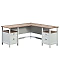 Sauder® Cottage Road 65”W L Computer Desk With Drawers, White/Lintel Oak 1 thumbnail image