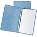 Oxford® Heavyweight Pressboard Report Cover, 8-1/2" x 11", 65% Recycled, 3" Capacity, Light Blue