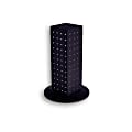 Azar Displays 4-Sided Pegboard Counter Display, 12"H x 4"W x 4"D, Black