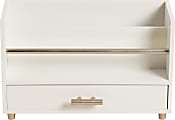 U Brands® Juliet Collection Letter Sorter, 6"H x 9 1/2"W x 3 3/4"D, Pine Wood/Gold 1 thumbnail image