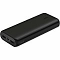 Belkin 20W 3-port USB Power Bank - 20K mAh - 2xUSB-A (12W), 1xUSB-C (15W) - Portable Charger - w/ USB-C to USB-C Cable - Black -  - BPB014BTBK 1 thumbnail image