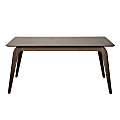 Eurostyle Lawrence Extendable Dining Table, 30”H x 82-1/2”W x 35-1/2”D, Walnut