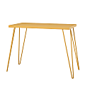 Ameriwood Home Owen 40"W Retro Computer And Writing Desk, Yellow 1 thumbnail image