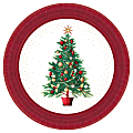 Amscan Oh Christmas Tree 7" Paper Plates, Multicolor, Pack Of 120 Plates 1 thumbnail image