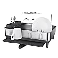 simplehuman Steel Frame Dish Rack, 11-1/2”H x 20-1/4”W x 22-5/16”D, Gray 1 thumbnail image