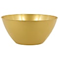 Amscan 5-Quart Plastic Bowls, 11" x 6", Gold, Set Of 5 Bowls