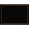 Amanti Art Rectangular Non-Magnetic Cork Bulletin Board, Black, 20” x 14”, Espresso Brown Wood Frame 1 thumbnail image