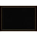 Amanti Art Rectangular Non-Magnetic Cork Bulletin Board, Black, 20” x 14”, Espresso Brown Wood Frame