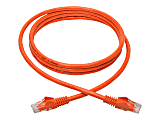 Tripp Lite Cat6 Gigabit Snagless Molded UTP Ethernet Cable, RJ45 M/M PoE, Orange, 6 ft (1.83 m)