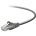 Belkin Cat5e Patch Cable - RJ-45 Male - RJ-45 Male - 12ft - Gray