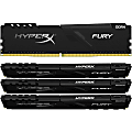 HyperX Fury 64GB DDR4 SDRAM Memory Module - 64 GB (4 x 16GB) - DDR4-2666/PC4-21300 DDR4 SDRAM - 2666 MHz - CL16 - 1.20 V - Non-ECC - Unbuffered - 288-pin - DIMM - Lifetime Warranty