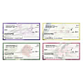 Personal Wallet Checks, 6" x 2 3/4", Duplicates, Soft Petals, Box Of 150