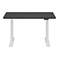 FlexiSpot E7 Commercial 55"W Electric Adjustable Height Standing Desk, Black Chipboard Top/White Base 1 thumbnail image