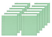 TOPS™ Prism+™ Color Writing Pads, 8 1/2" x 11 3/4", 100% Recycled Legal Ruled, 50 Sheets, Green, Pack Of 12 Pads