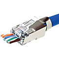 IDEAL CAT6A/6/5e Shielded Feed-Thru - 25 Pack - RJ-45 Network Male - Metallic 1 thumbnail image