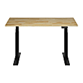 FlexiSpot E7 Commercial 55"W Electric Adjustable Height Standing Desk, Rubber Wood Top/Black Base 1 thumbnail image