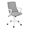 Monarch Specialties Marella Ergonomic Faux Leather Mid-Back Office Chair, White