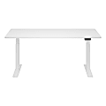 FlexiSpot E7 Commercial 72"W Electric Adjustable Height Standing Desk, White Chipboard Top/White Base 1 thumbnail image