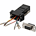 StarTech.com DB9 to RJ45 Modular Serial Adapter - Black - Convert your DB9 male connector into an RJ45 female connector 1 thumbnail image