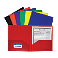 C-Line® 2-Pocket Poly Portfolios, Assorted Colors, Pack Of 36
