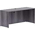 Lorell® Essentials 66"W Computer Desk Credenza Shell, Weathered Charcoal/Silver Brush 1 thumbnail image